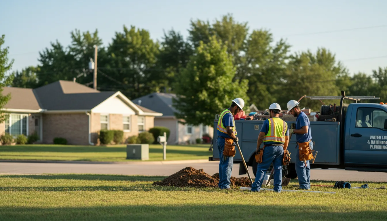 Residential water line and bathroom plumbing service in Woodway, TX